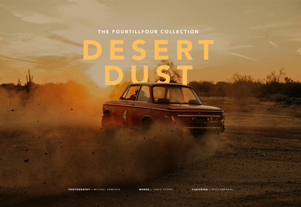Razzing a vintage BMW through the desert.