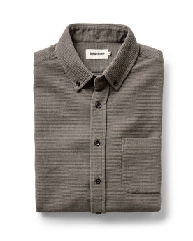 folded flatlay of The Jack in Fatigue Olive Waffle, Wovens by Taylor Stitch