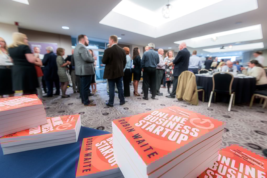Rob Waites books on a table